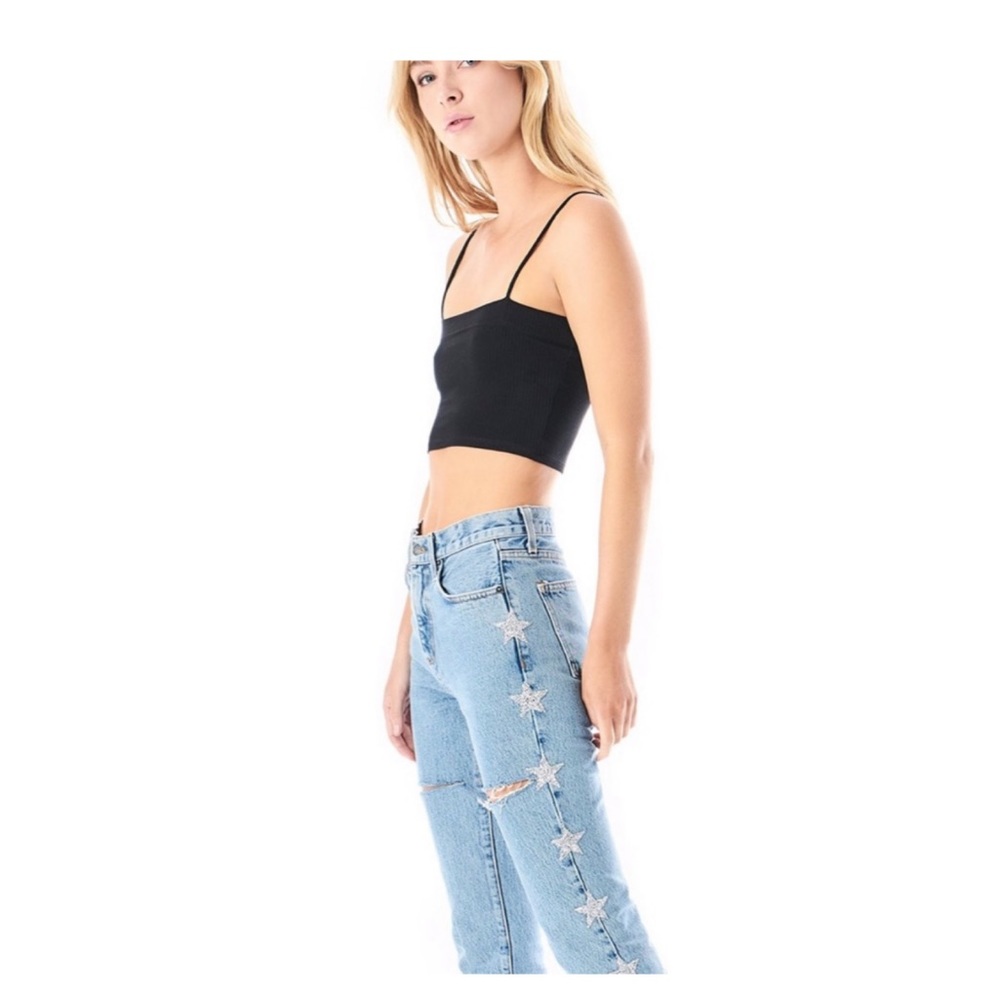 Carmar Blue Jeans With Silver Stars Size 25